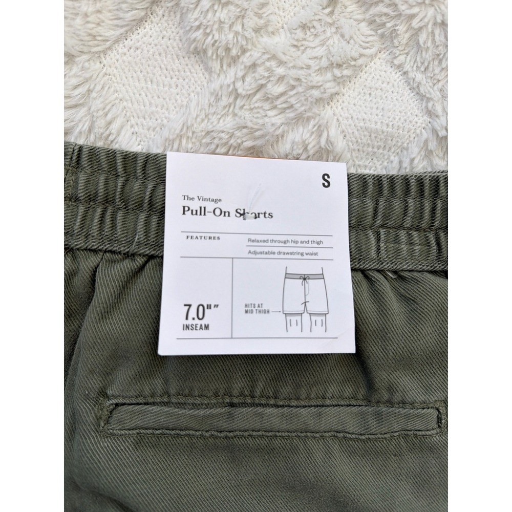 Goodfellow & Co Mens Vintage Pull-On Shorts Olive Green 7in Inseam Small NEW - Picture 5 of 6